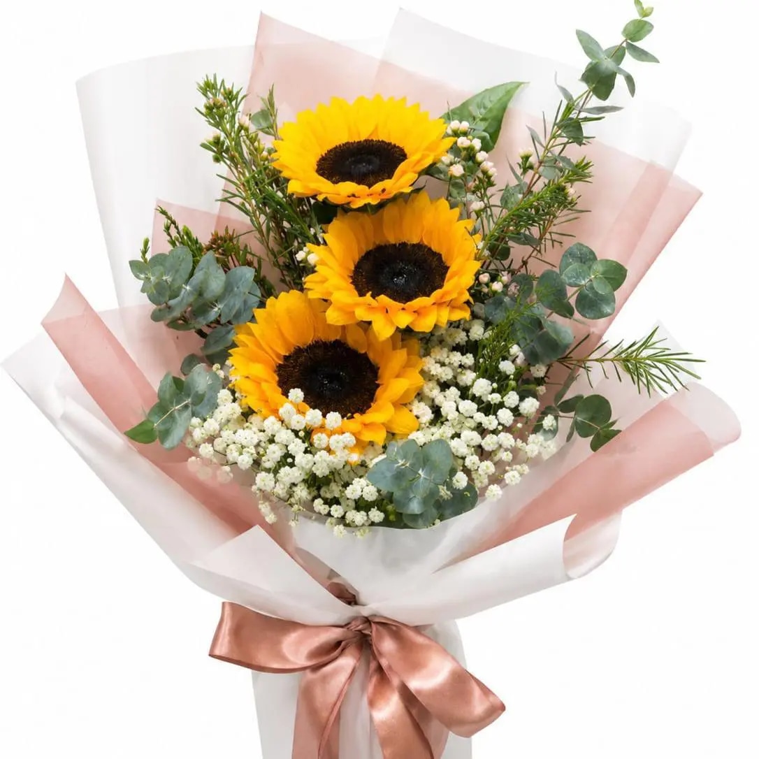 RAMO TRIO DE GIRASOLES RADIANTES