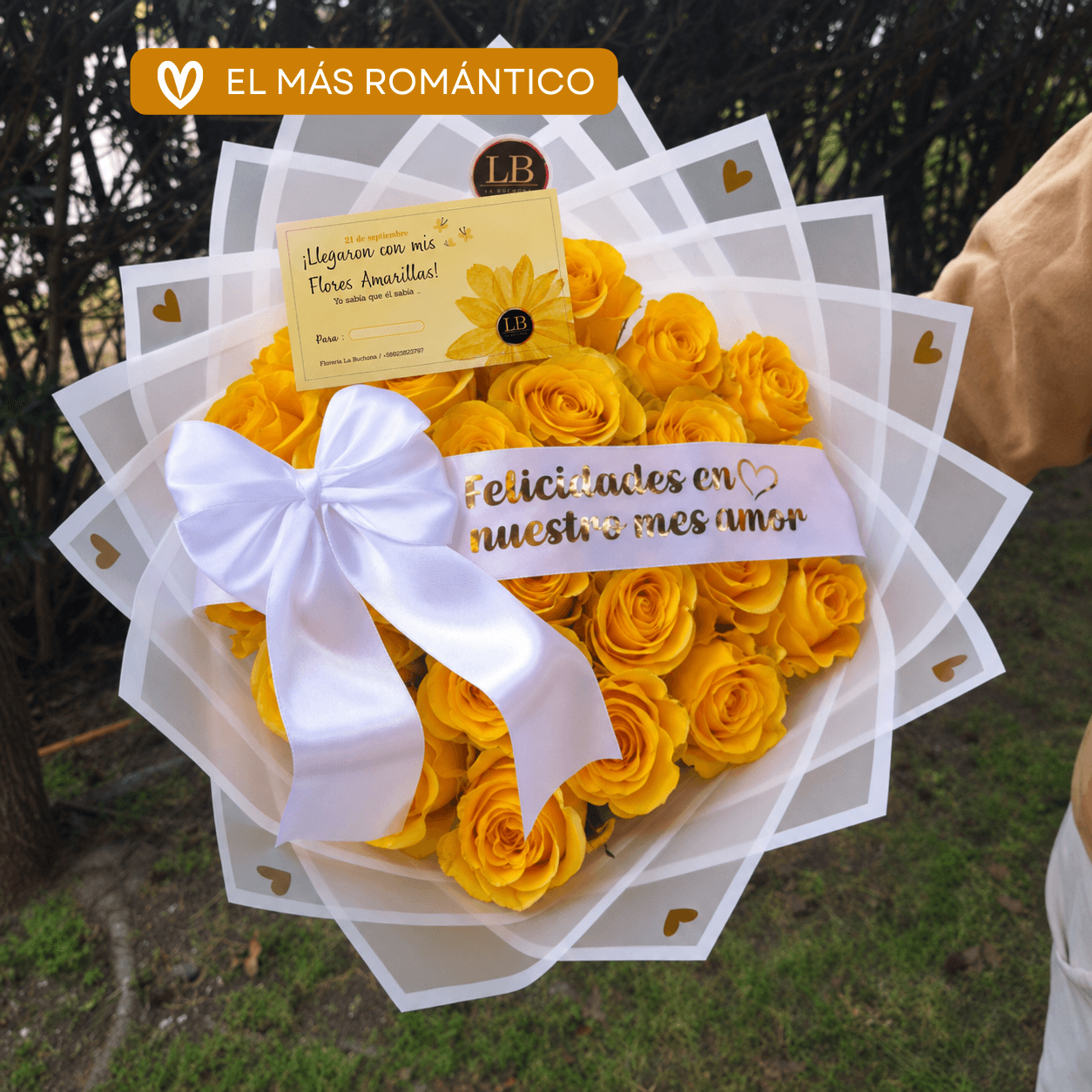 Tú, Mi Flor Amarilla 💛 | 25 Rosas Naturales - Imagen 1