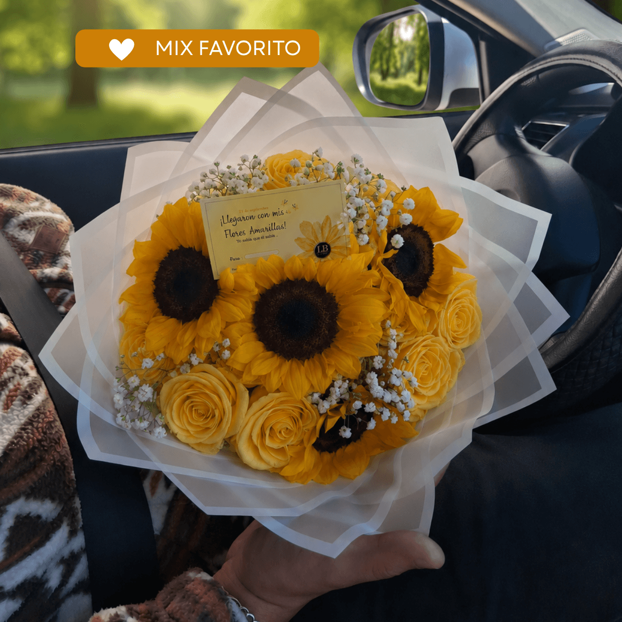 Contigo Todo Florece 🌻 | Mix de Girasoles & Rosas Naturales - Imagen 1