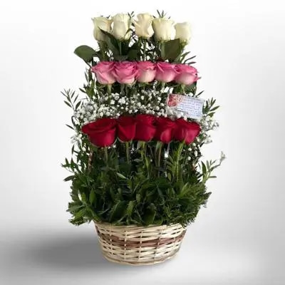 Trilogía De Amor — Arreglo en escala con Rosas en 3 tonos