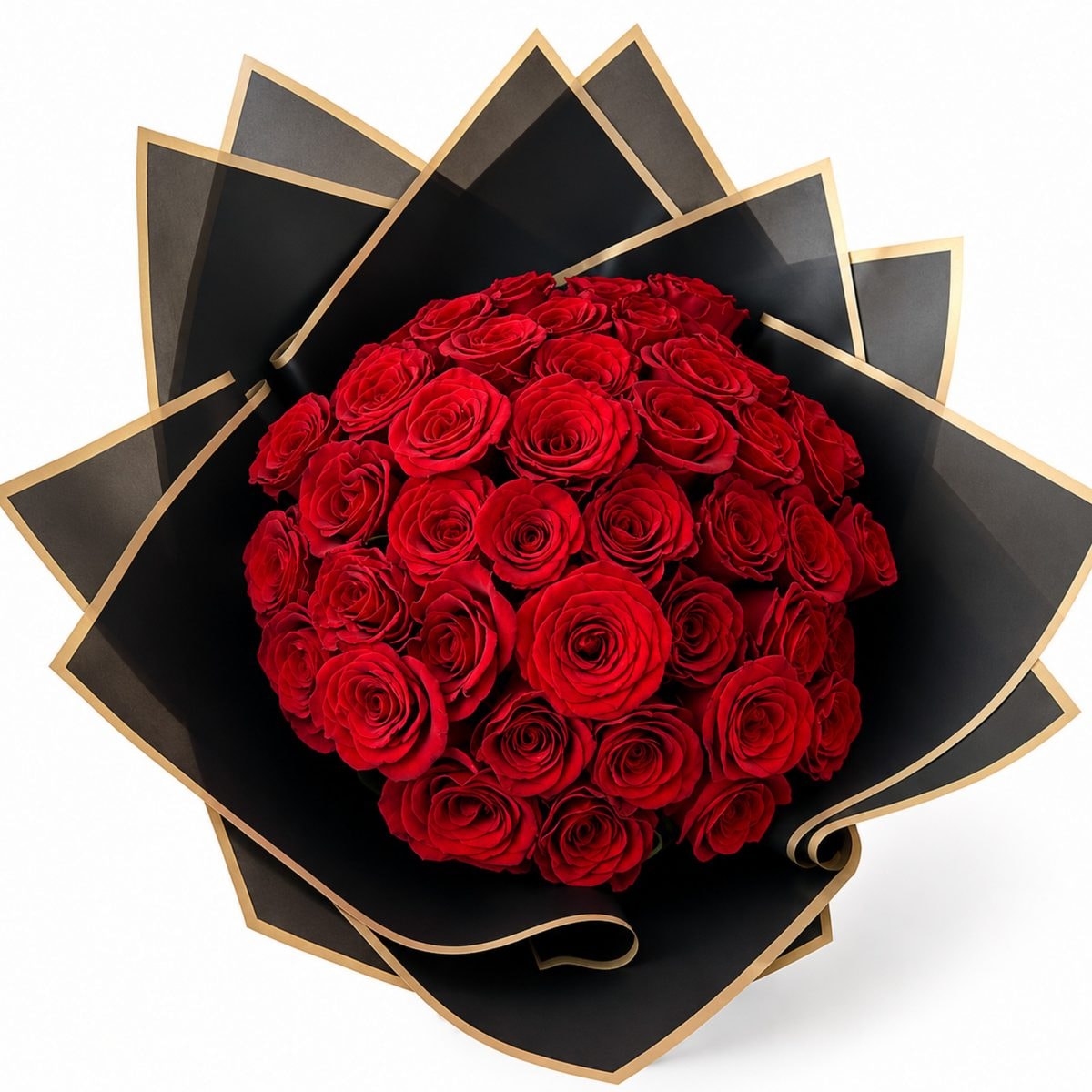 Imagen referencial generada con IA de Ramo de 24 rosas Rojas