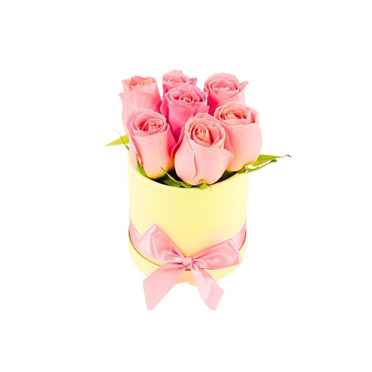 Encanto Ecuatoriano- Arreglo en sombrerero rosas rosado - Imagen 1