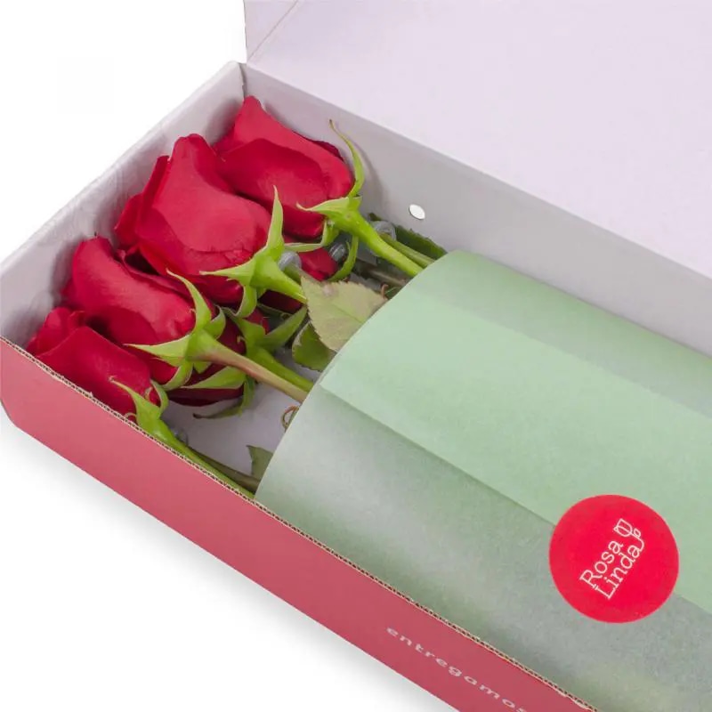 12 rosas rojas FlowerBox - Caja de flores con 12 rosas ecuatorianas rojas