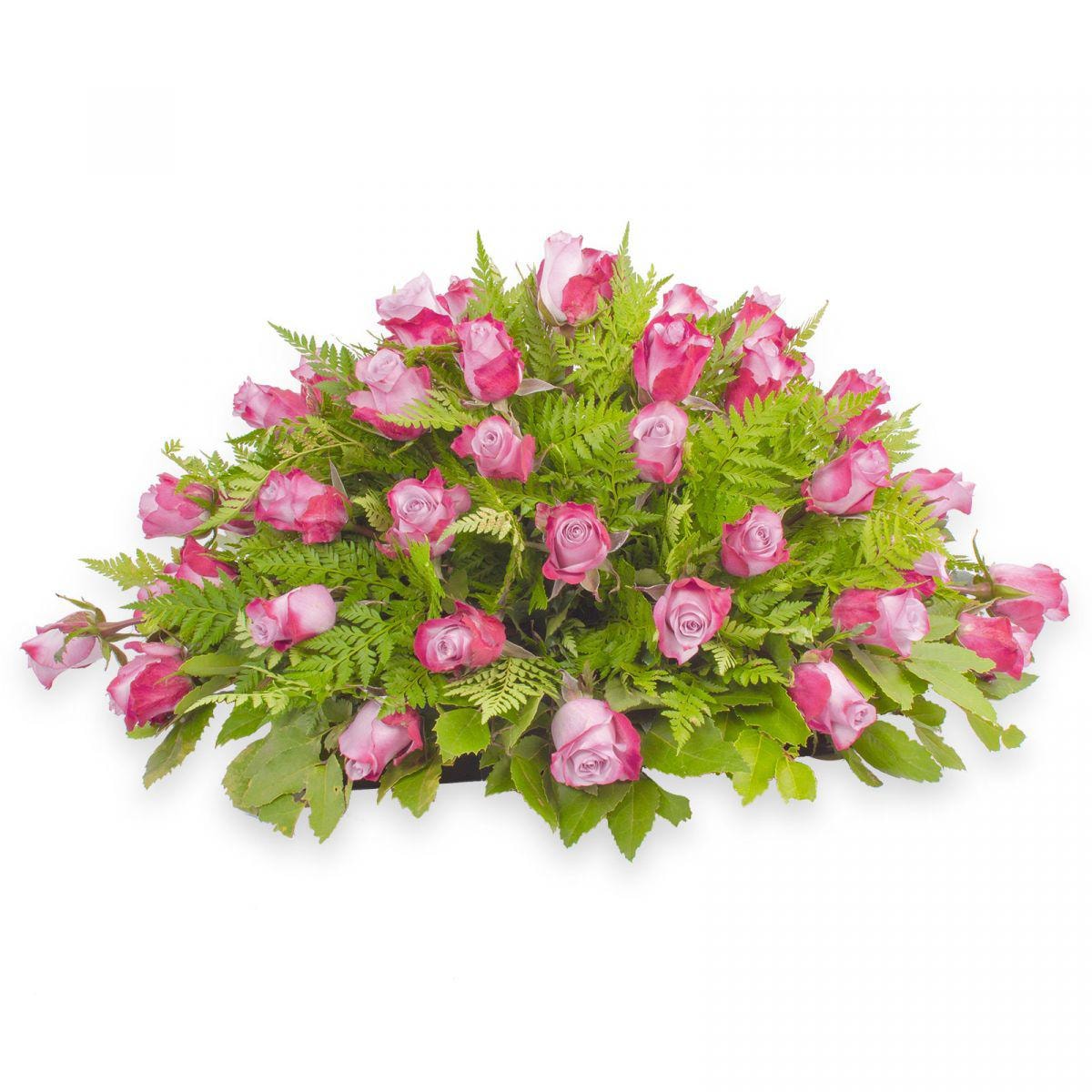 Consuelo Lila - cubre urna 40 rosas ecuatorianas lila - Imagen 1