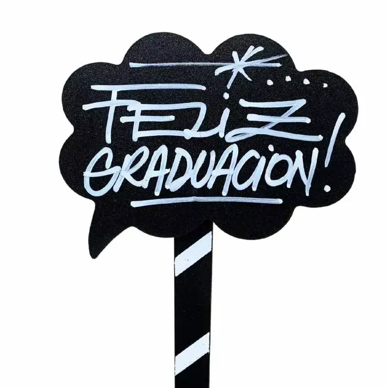 Pizarra con Mensaje "Feliz Graduación!" - Imagen 1