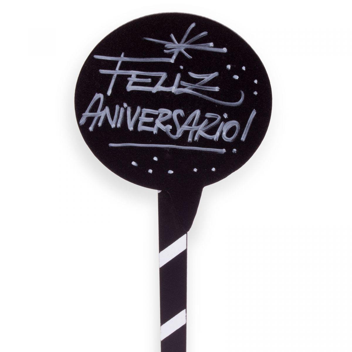 Pizarra con Mensaje "Feliz aniversario" - Imagen 1
