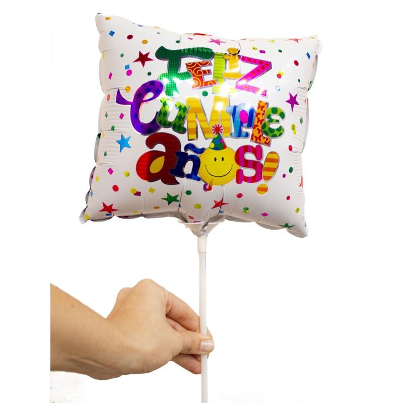 Globo Feliz Cumpleaños Cuadrangular - Imagen 2