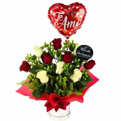 San Valentín mix blanco rojo