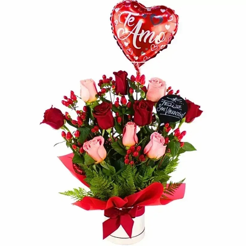 San Valentín mix Rosado Rojo - Imagen 1