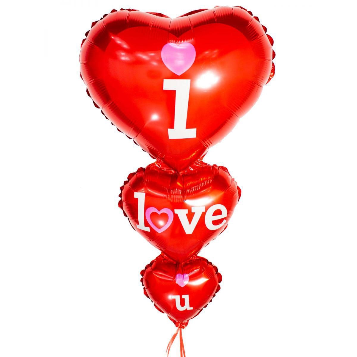 Globo I love U - 3 corazones - Imagen 1