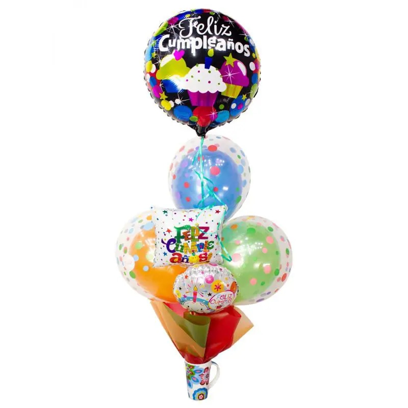 Mix de globos: Feliz Cumpleaños