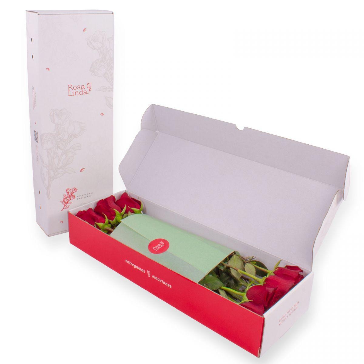 12 rosas rojas FlowerBox - Imagen 1