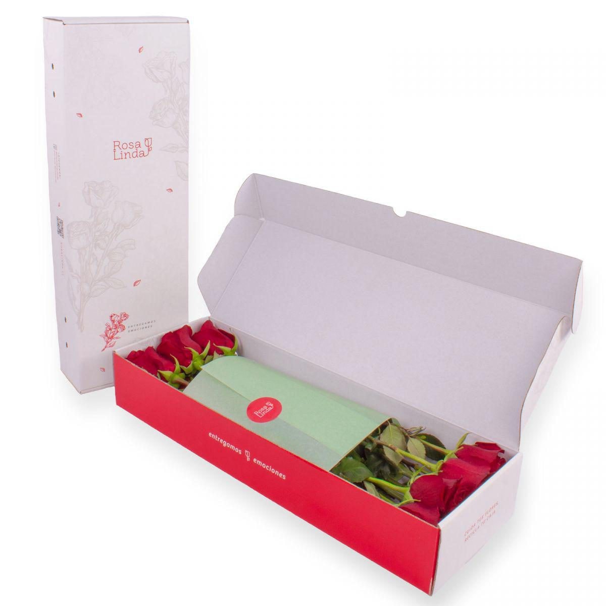 12 rosas rojas FlowerBox - Imagen 1