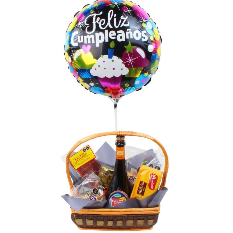 Canasto Feliz Cumpleaños - Canasto de regalo de cumpleaños - Imagen 1