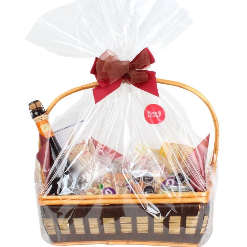 Set de Regalo Celebración - Canasto de mimbre con espumante, - Imagen 2