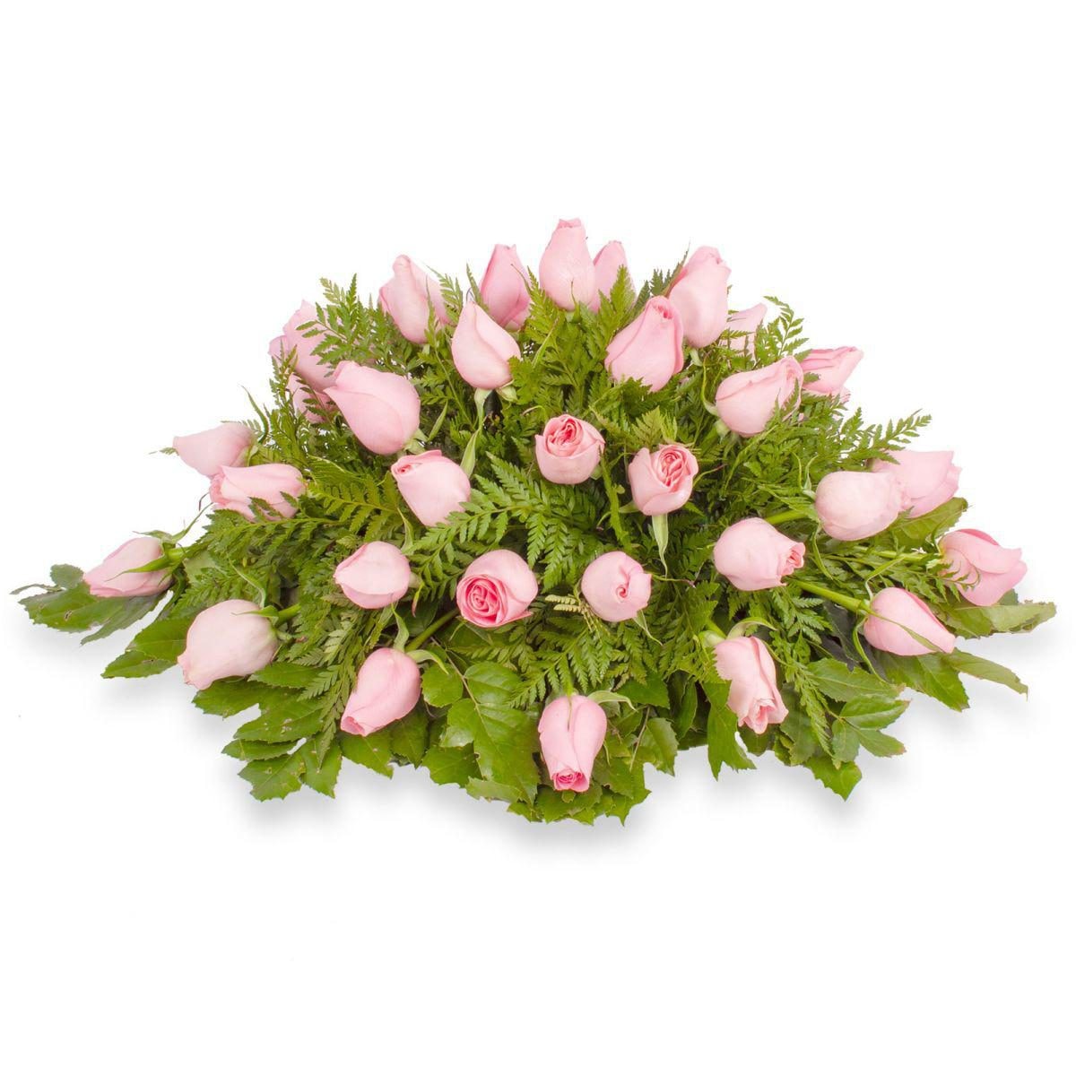 Consuelo Rosado - Cubre Urna de defunción con 40 rosas rosadas - Imagen 1