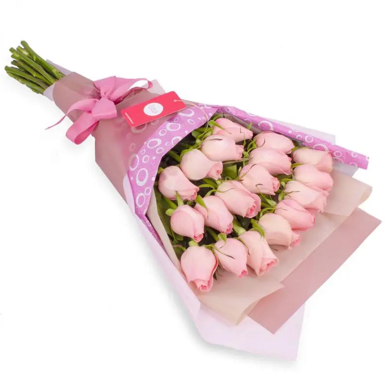 Ramo de Rosas - Ramo extendido con 18 rosas rosadas