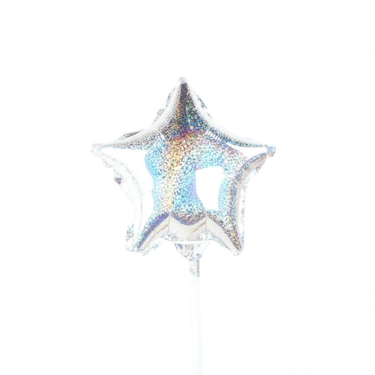 Globo Estrella plateada SHAPE 22cm - Imagen 1