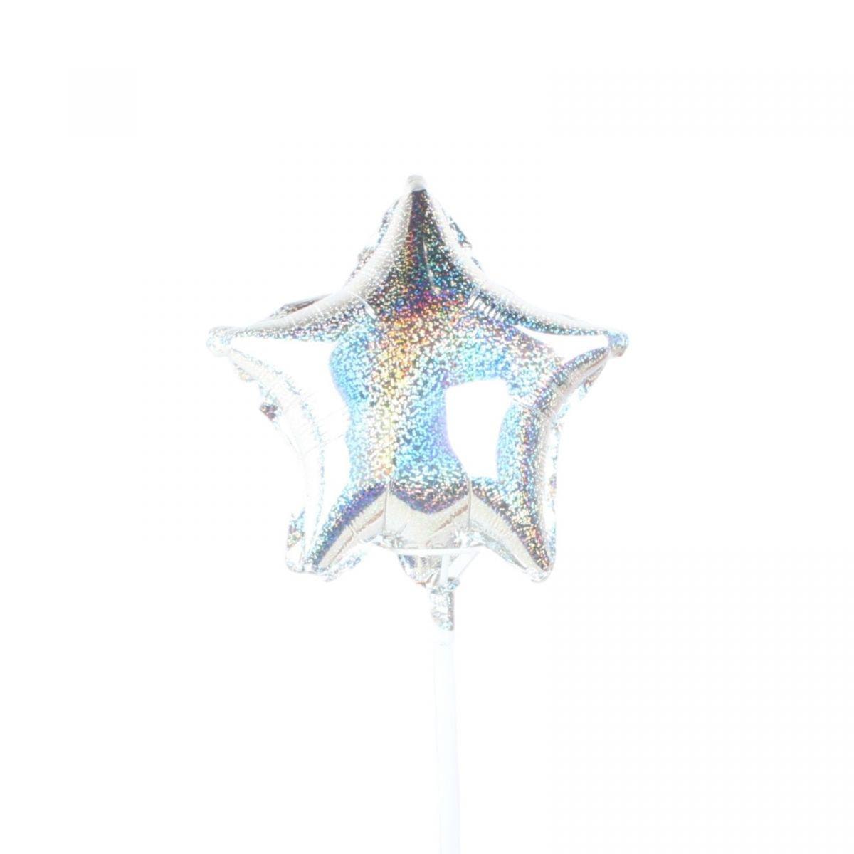 Globo Estrella plateada SHAPE 22cm - Imagen 1
