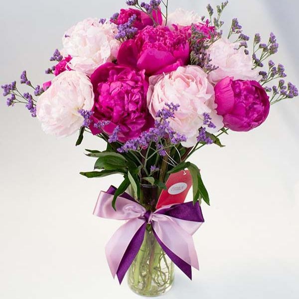 Verso - Florero con mix peonias y limonioum - Imagen 1