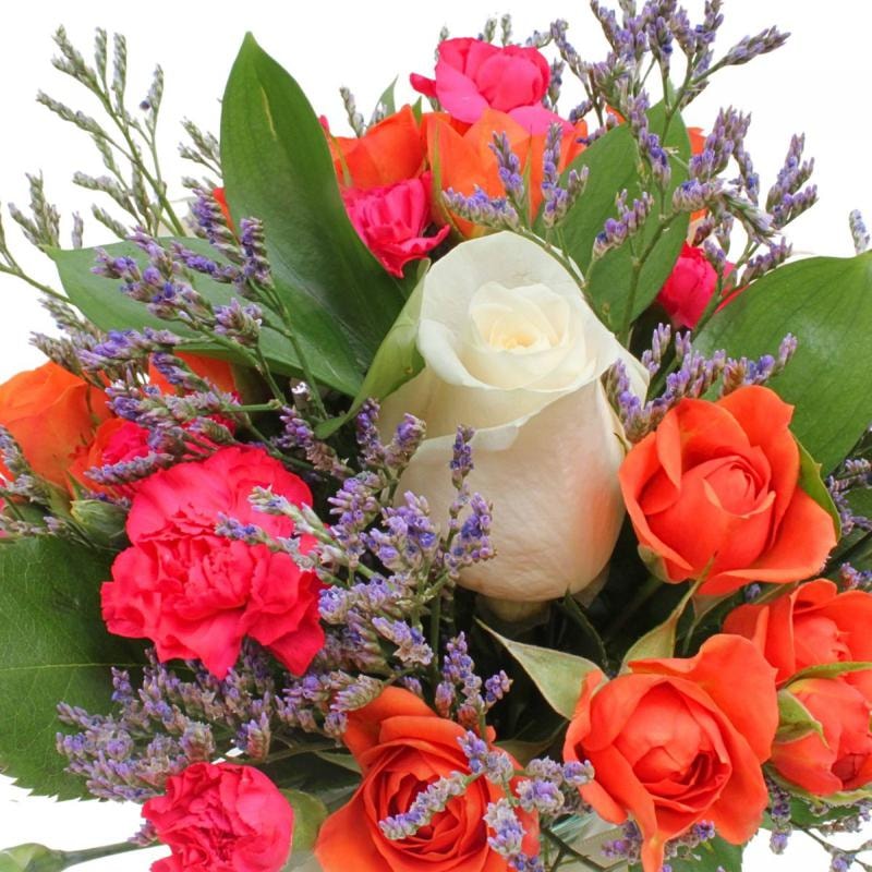 Noelia Naranjo - Florero con Rosas, mini rosas, mini claveles y limonium - Imagen 3
