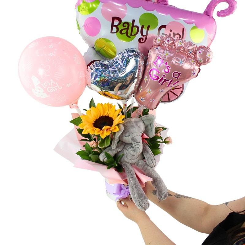 Mix de globos: Alegre llegada Baby Girl - Imagen 5