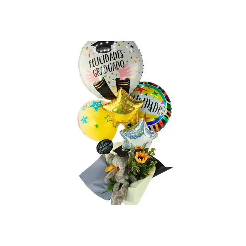 Mix de globos: Felicidades Graduado