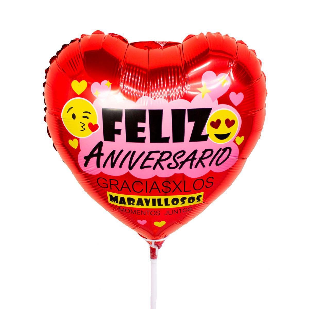 Globo Feliz Aniversario Gracias por los Maravillosos momentos juntos 38cm - Imagen 1