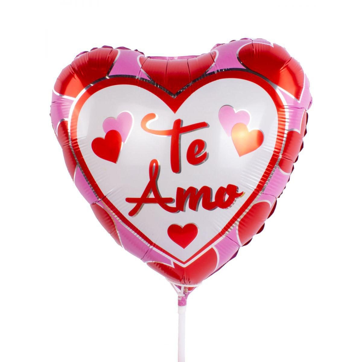 Globo Te Amo rosado rojo 38cm - Imagen 1