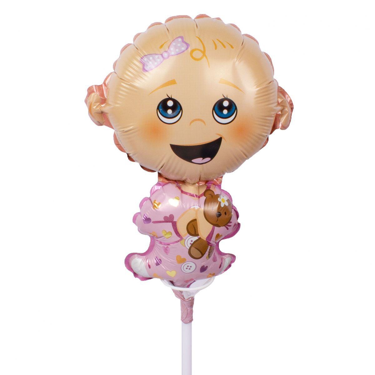 Globo niñita con osito - Imagen 1