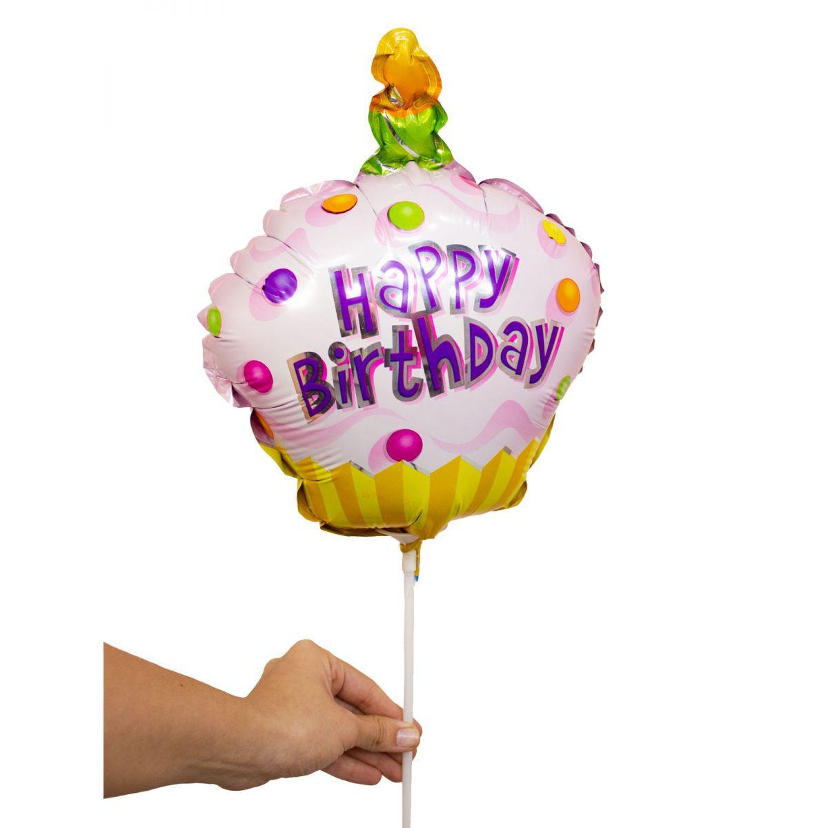 Globo Happy Birthday Cupcake - Imagen 2