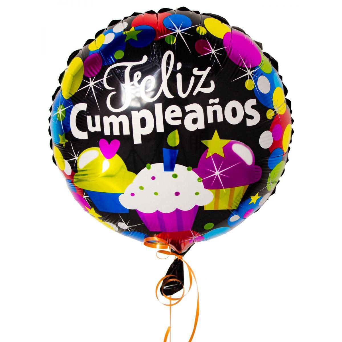 Globo Feliz Cumpleaños Cupcakes 35 cm - Imagen 1