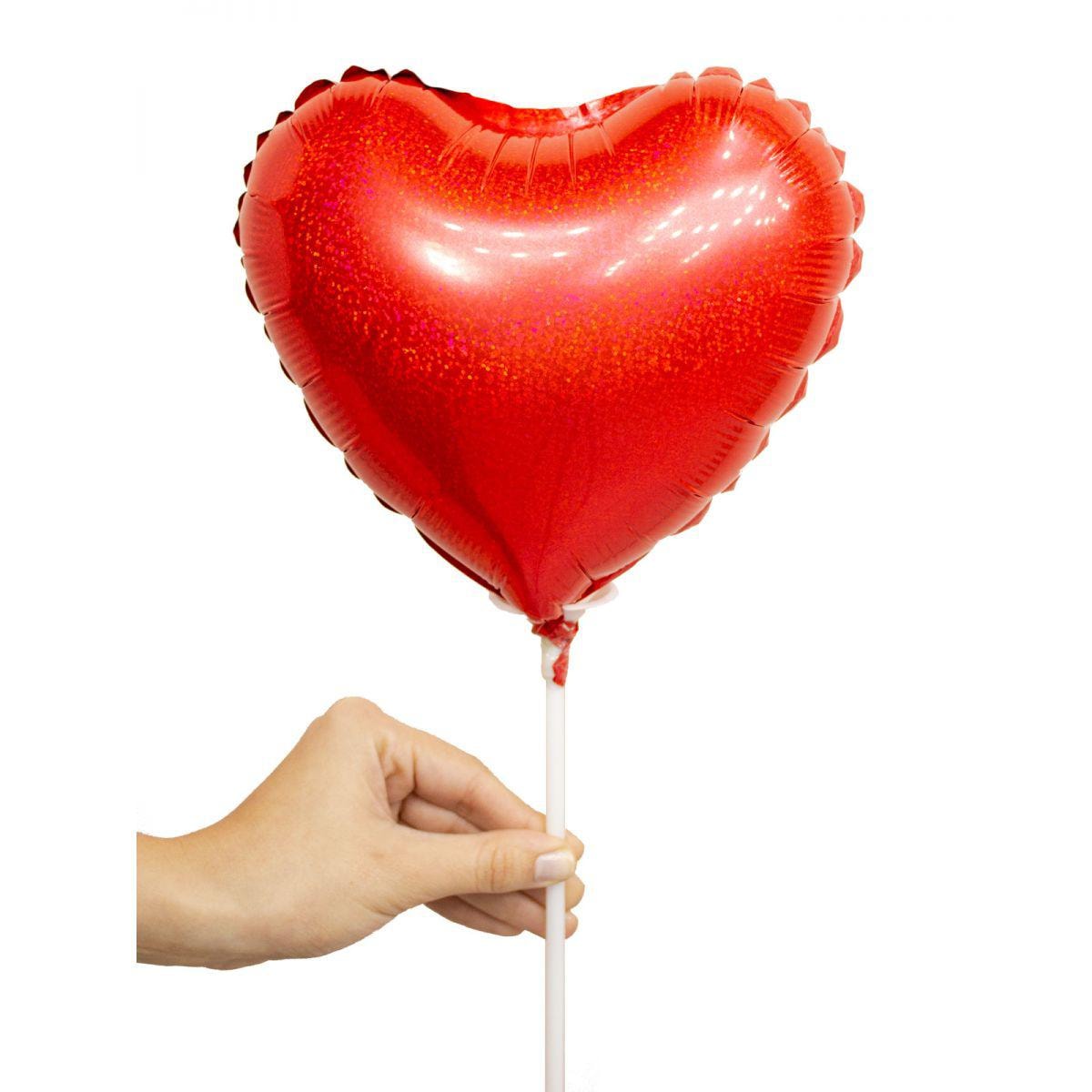 Globo Corazón Rojo shape 22cm - Imagen 2