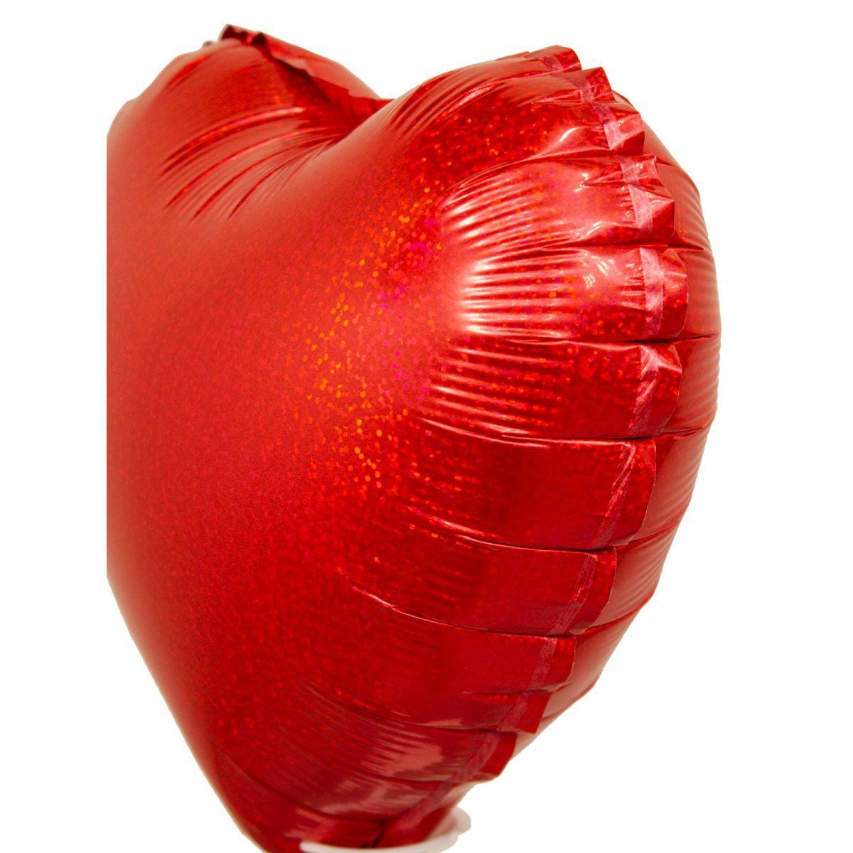 Globo Corazón Rojo shape 22cm - Imagen 3