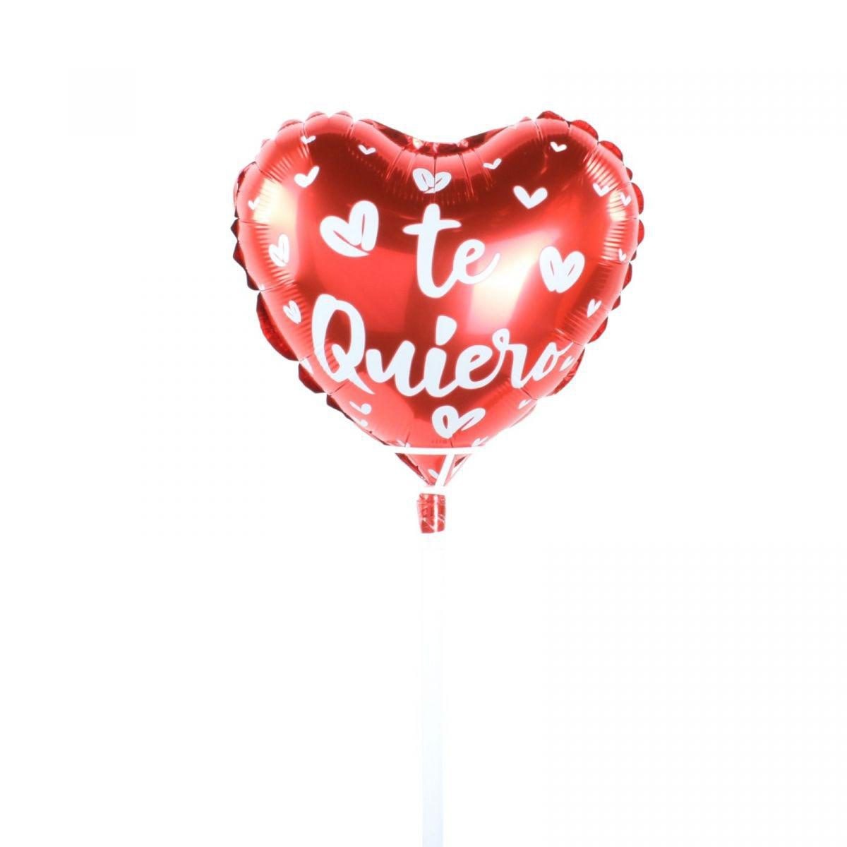 Globo Te quiero corazón rojo 20cm - Imagen 1