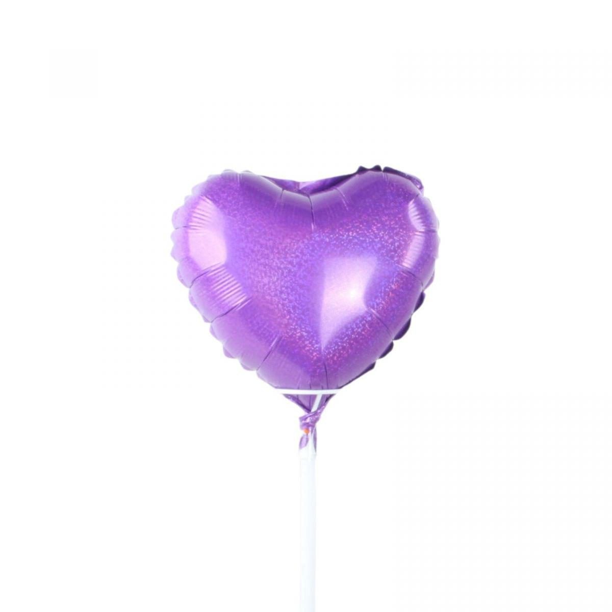 Globo Corazón morado shape 22cm - Imagen 1