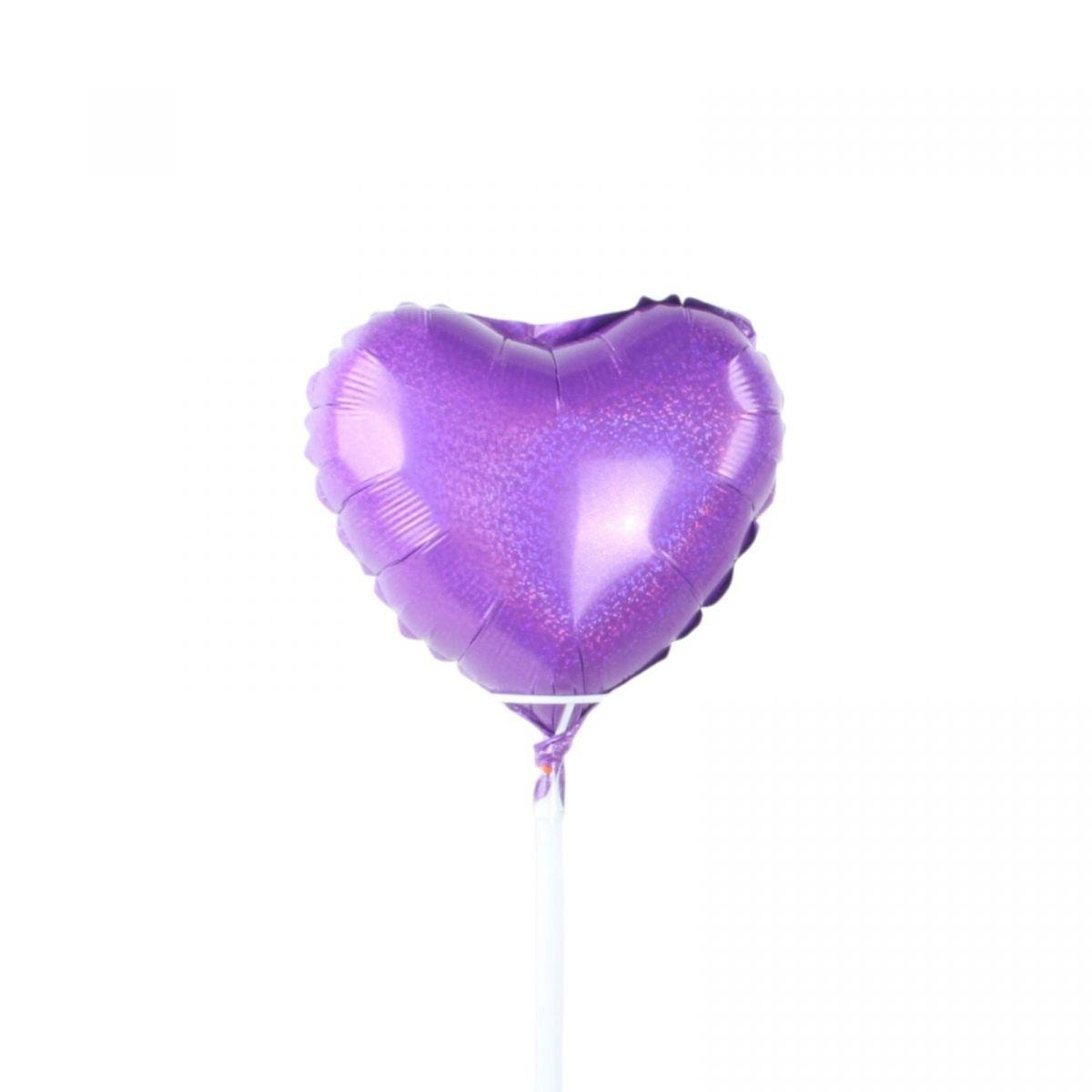 Globo Corazón morado shape 22cm - Imagen 1