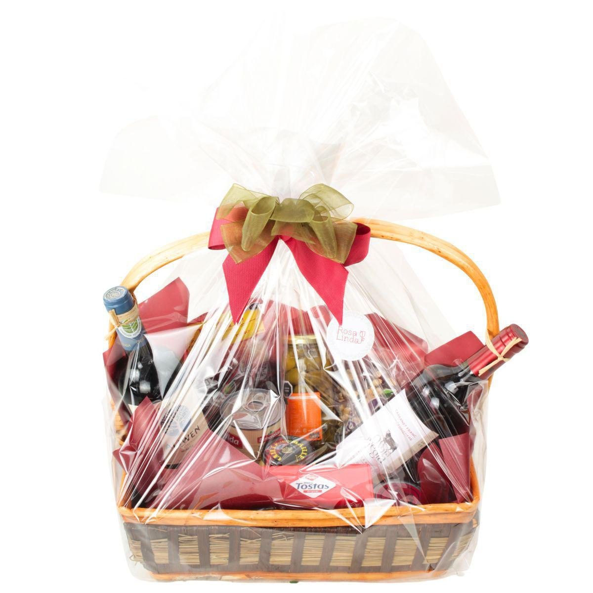 Set de regalo Valle de Colchagua - Canasto de mimbre con vinos y picoteo - Imagen 1