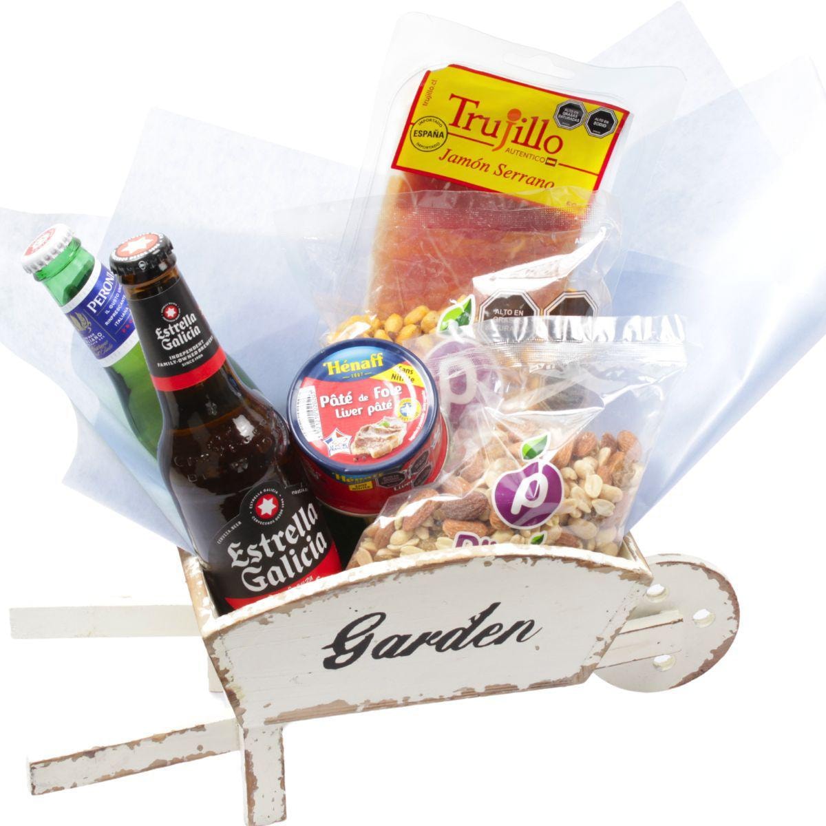 Set de Regalo Lupulo - Carretilla con cervezas lager, Prosciutto y picoteo - Imagen 1