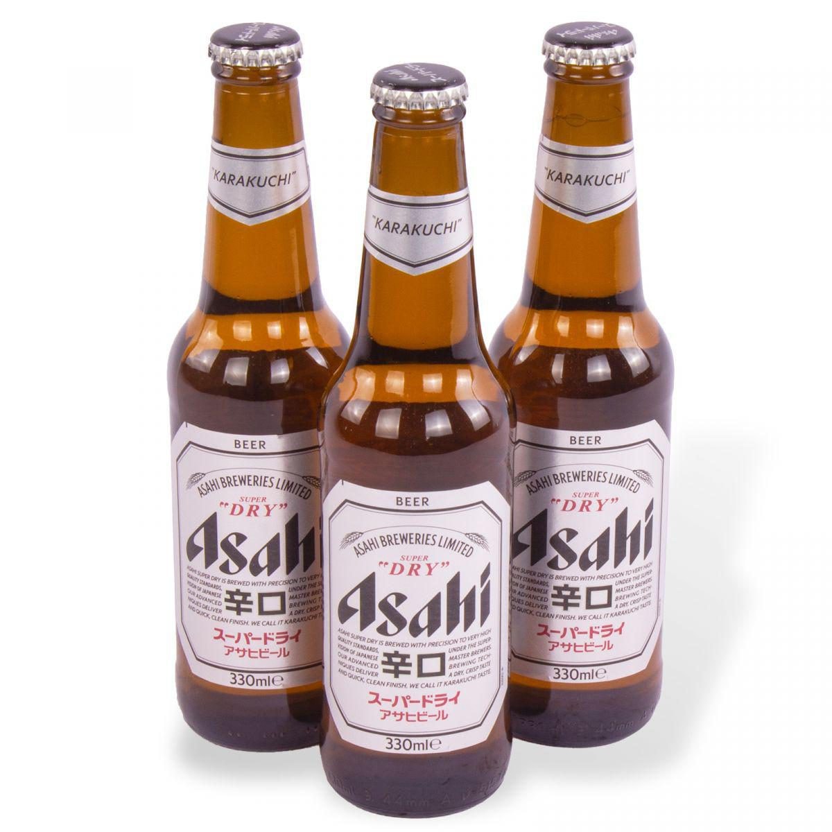 Set de 3 Cervezas Asahí - Trio de cervezas Asahí de 330 ml - Imagen 1