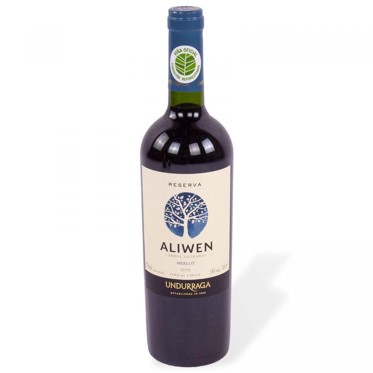 Vino Aliwen - Merlot Reserva 750cc - Imagen 1