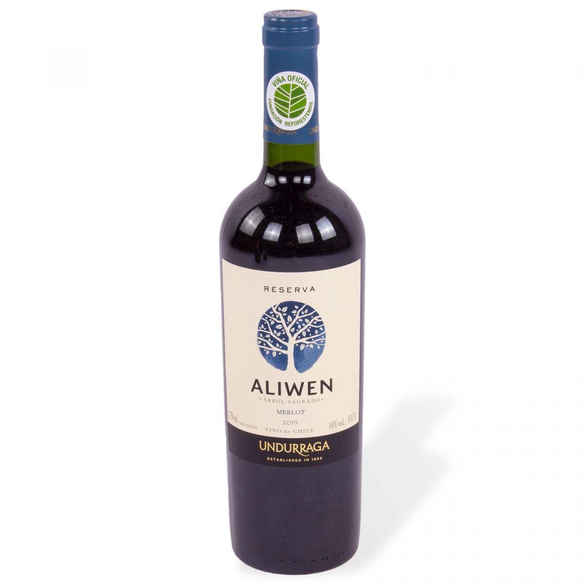Vino Aliwen - Merlot Reserva 750cc - Imagen 1