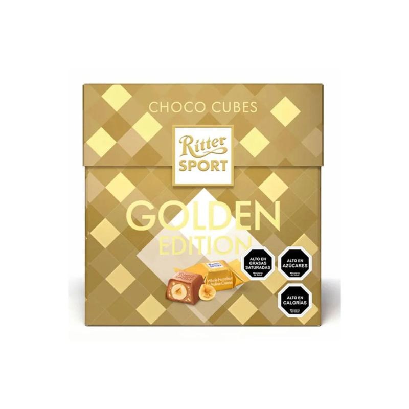 Chocolate leche Mini Cubes Golden Ritter Sport 148 grs - Imagen 1