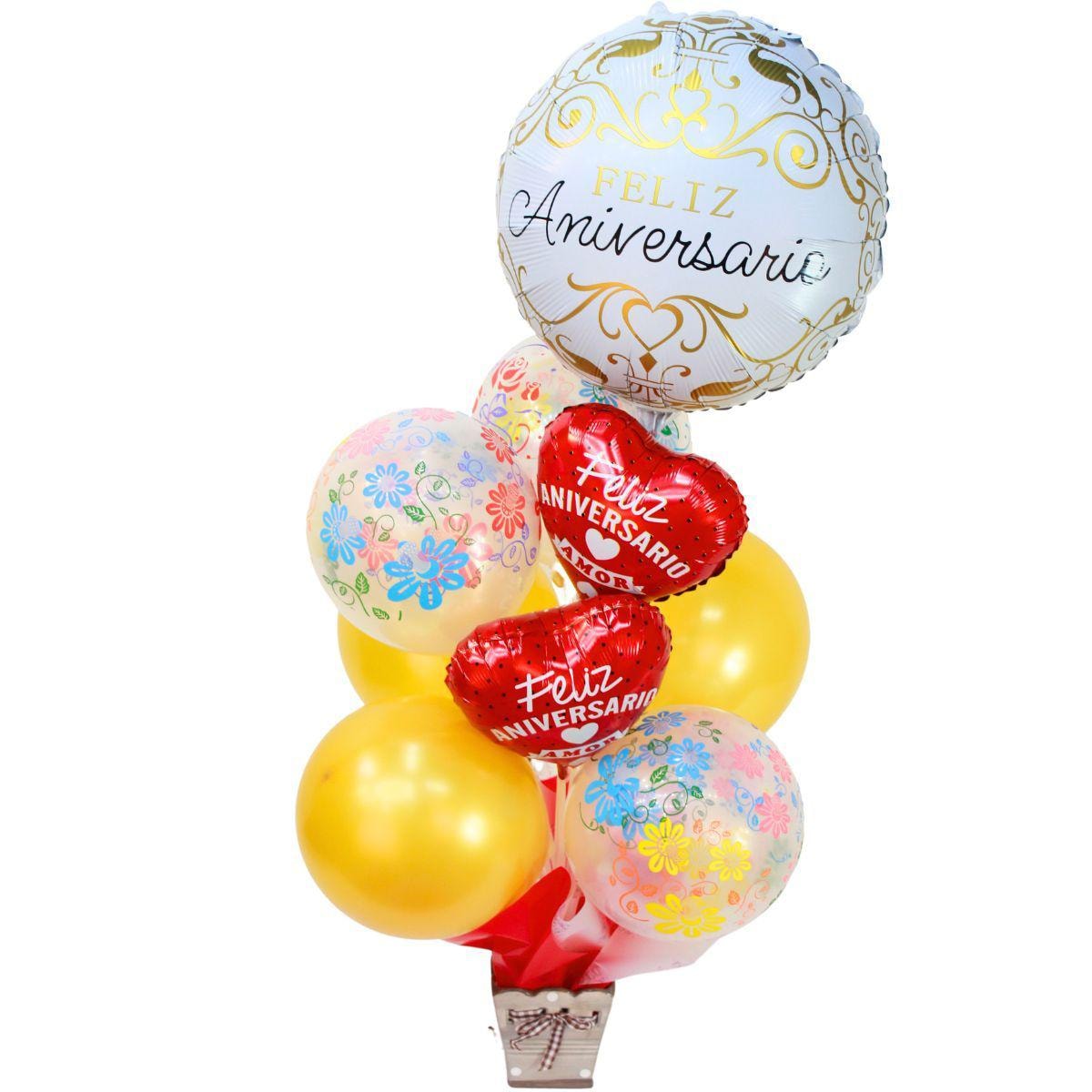 Mix de globos - Feliz Aniversario - Imagen 1