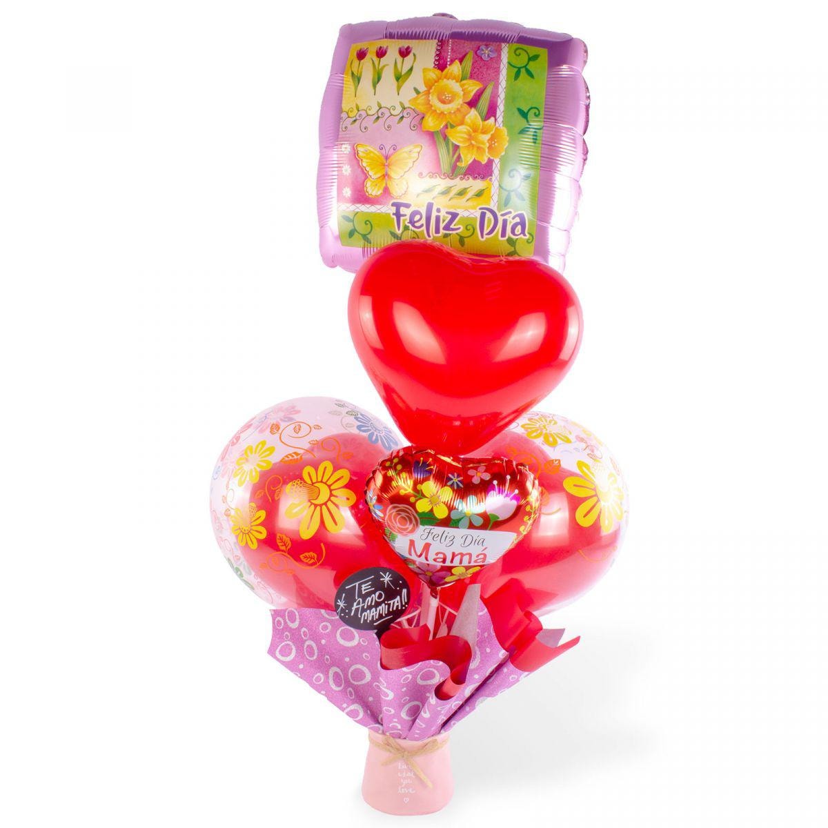 Mix de globos para Mamá - Arreglo de globos con motivo del día de las madres - Imagen 1