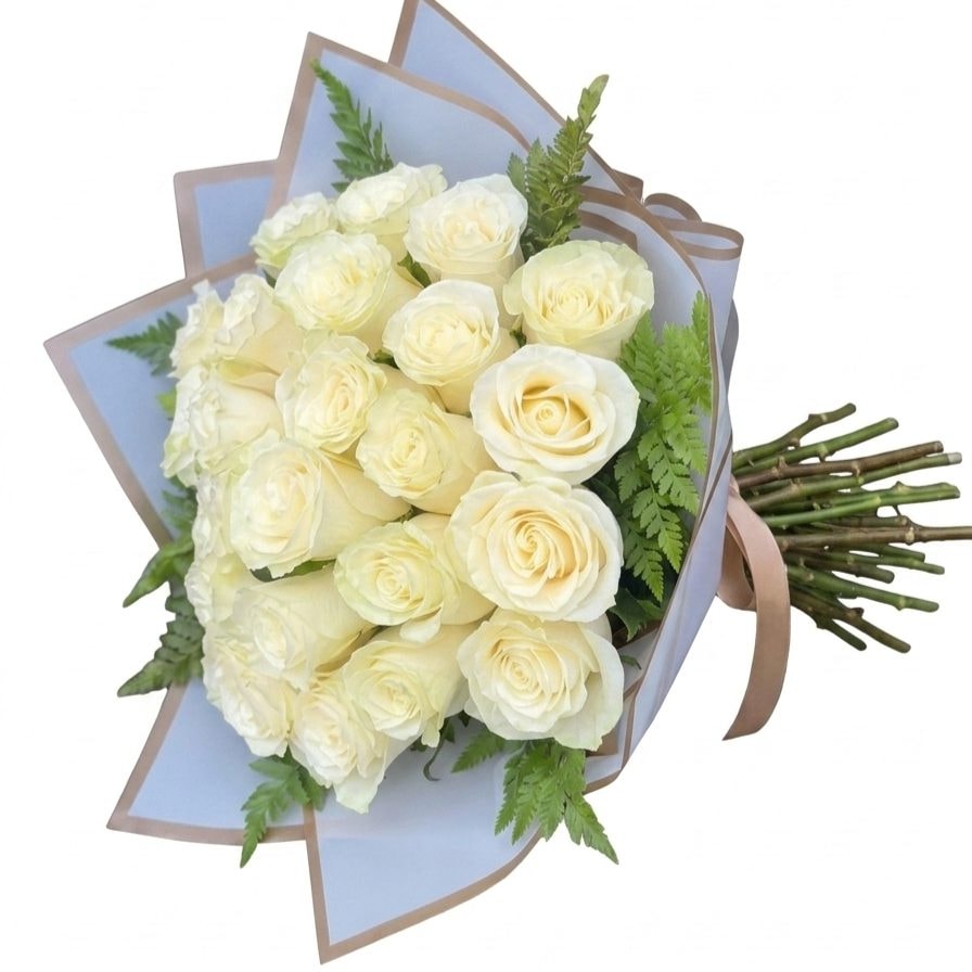 Ramillete Pureza 24 rosas - Imagen 1