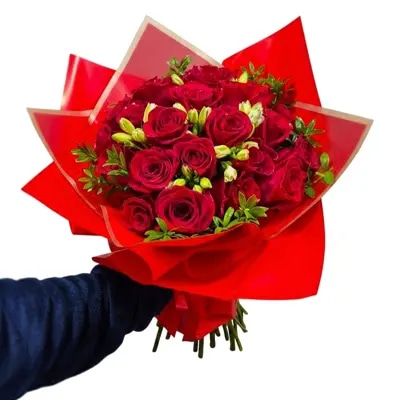Ramillete 24 Rosas Rojas Premium
