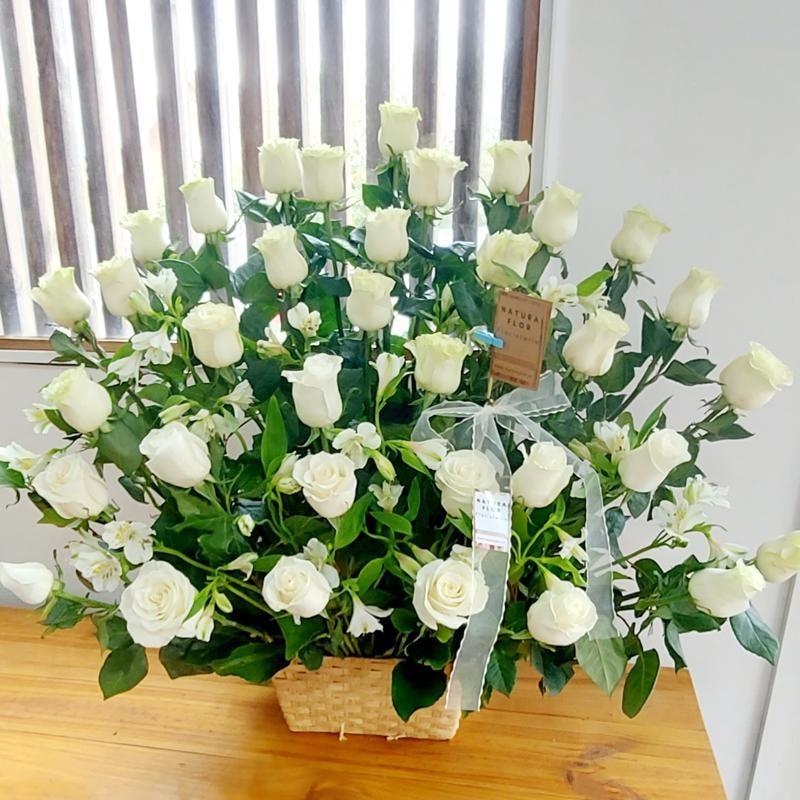 Recuerdo Eterno-36 rosas Blancas - Imagen 1