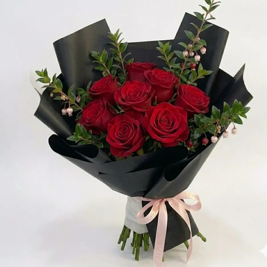 Bouquet 9 Rosas -black