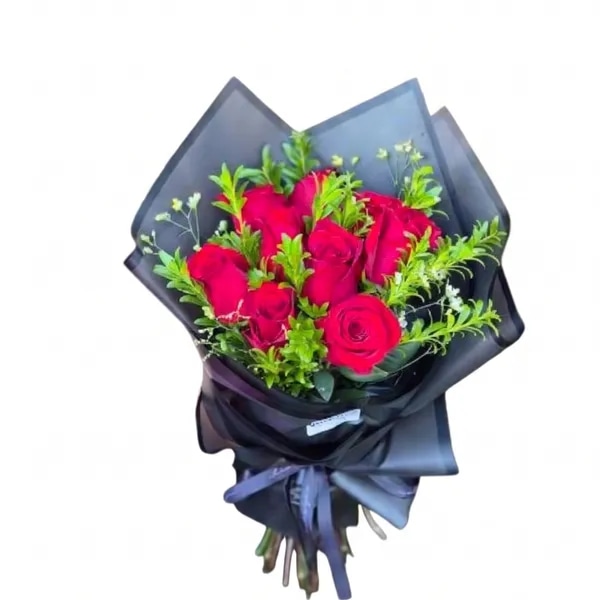Bouquet 9 Rosas -black